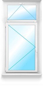 Формы окон: Одностворчатые с фрамугой